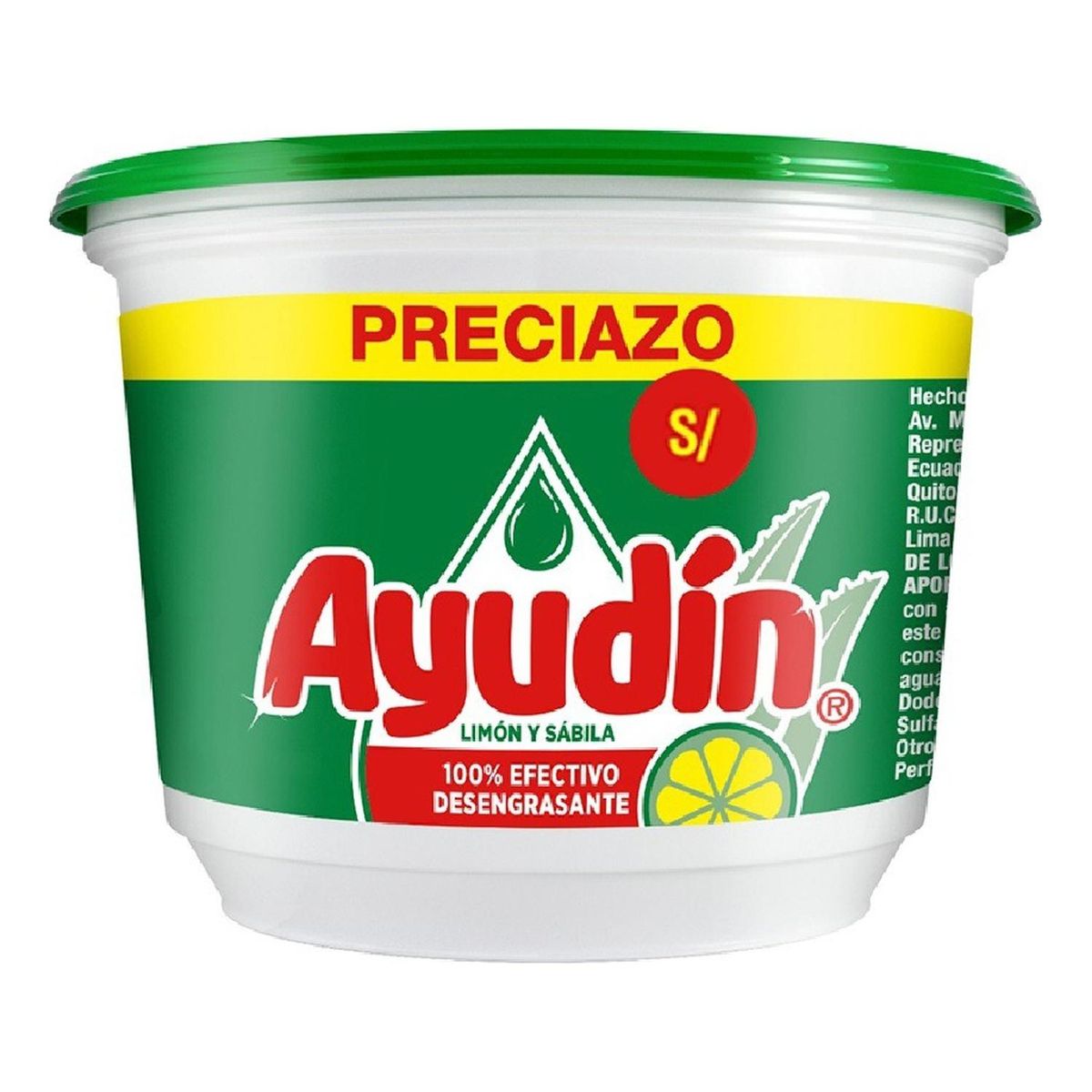 AYUDIN - Lavavajillas en Pasta Ayudín Limón y Sábila 285g