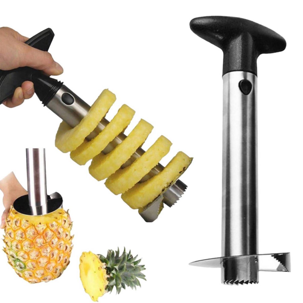 OEM - 2Cortadores de Piña en Rodajas Espiral Rebanador Descorazonador