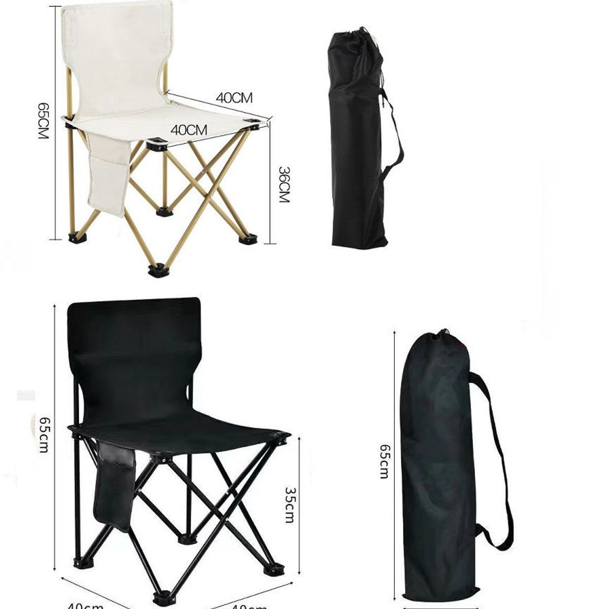 GENERICO - Juego de mesa con 4 sillas plegables para camping, pesca, picnics