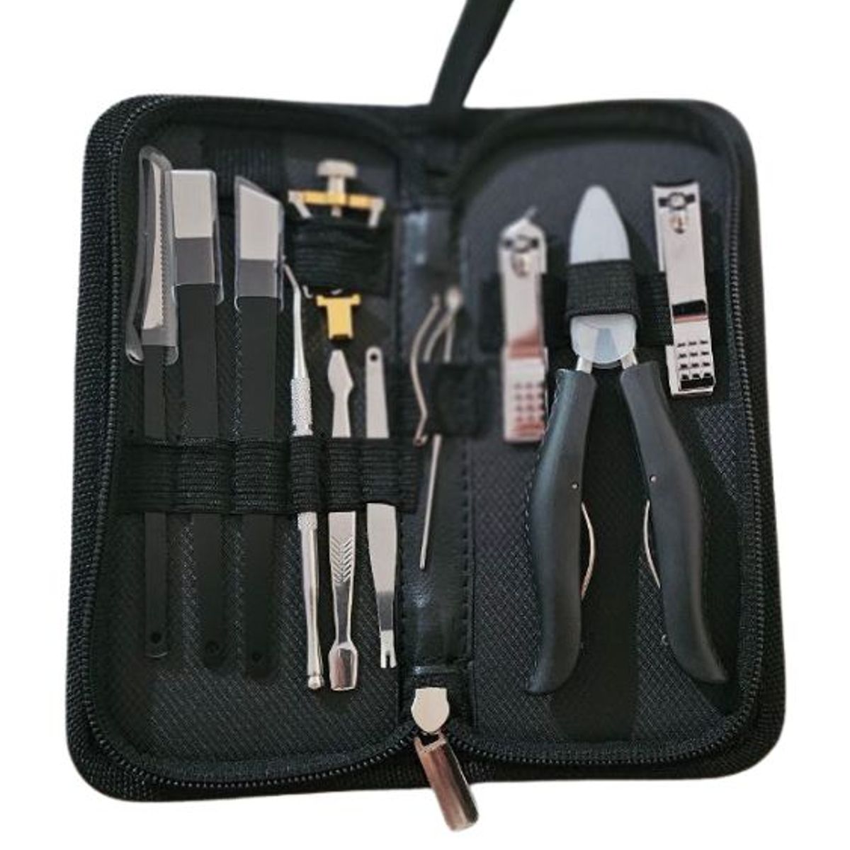 GENERICO - KIT DE MANICURA Y PEDICURA 12 PIEZAS DE FUNCION COMPLETA