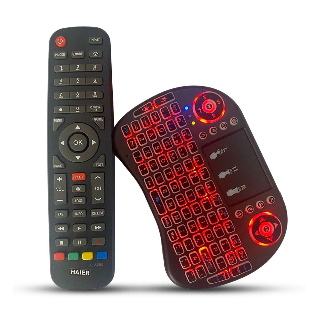 UNIVERSAL - Control Remoto Para Tv Smart Haier + Teclado inalámbrico