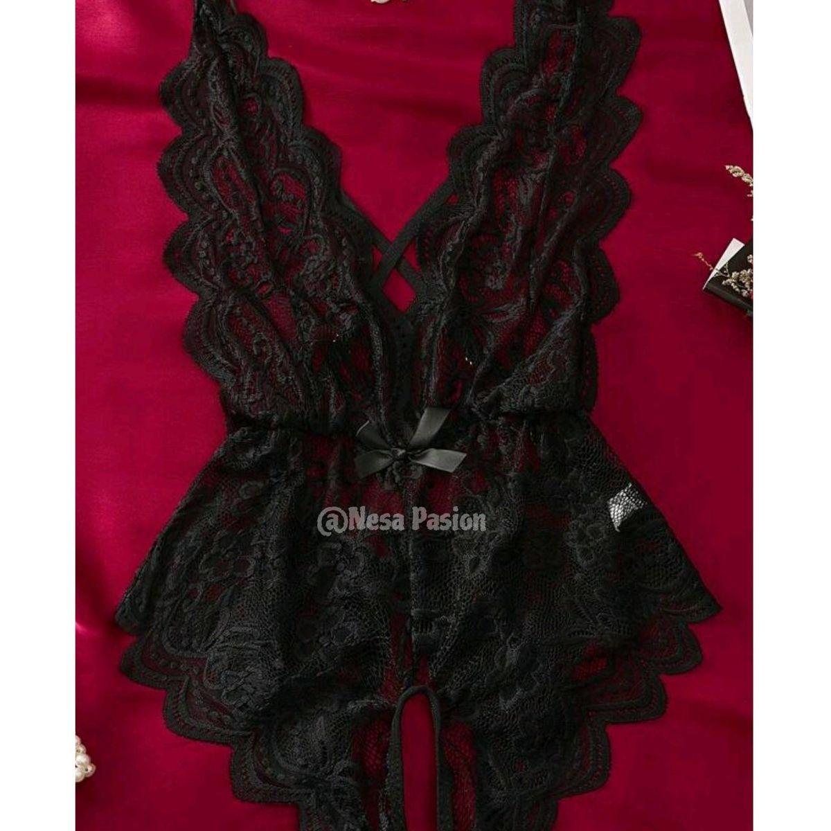 GENERICO - BODY DE ENCAJE SIEMPRE LISTA CON ABERTUTA