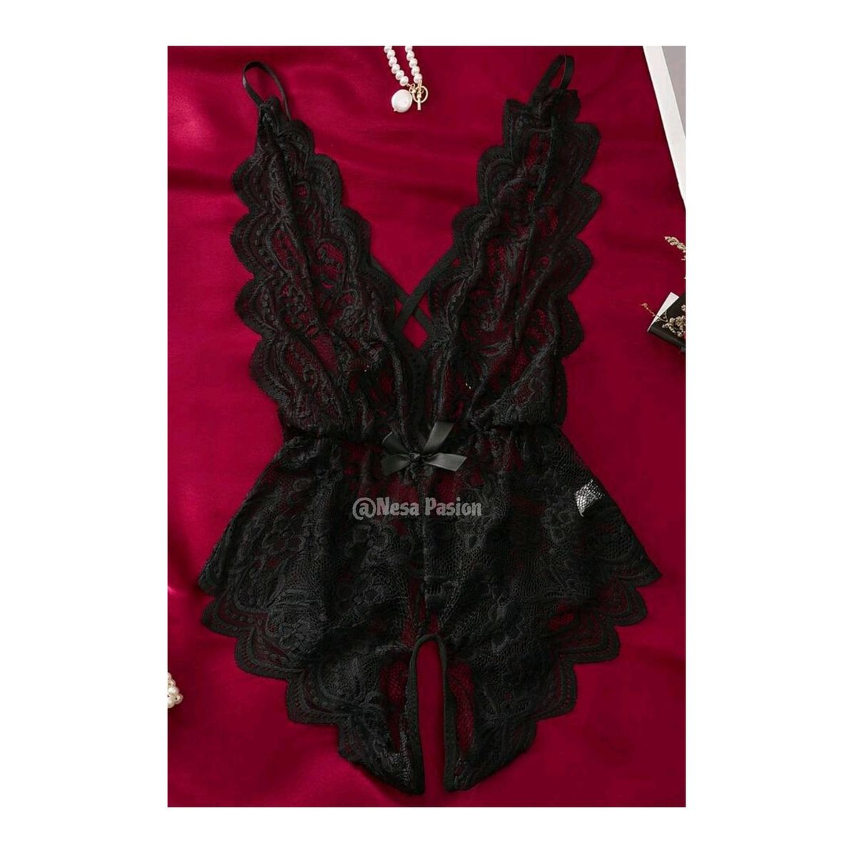 GENERICO - BODY DE ENCAJE SIEMPRE LISTA CON ABERTUTA