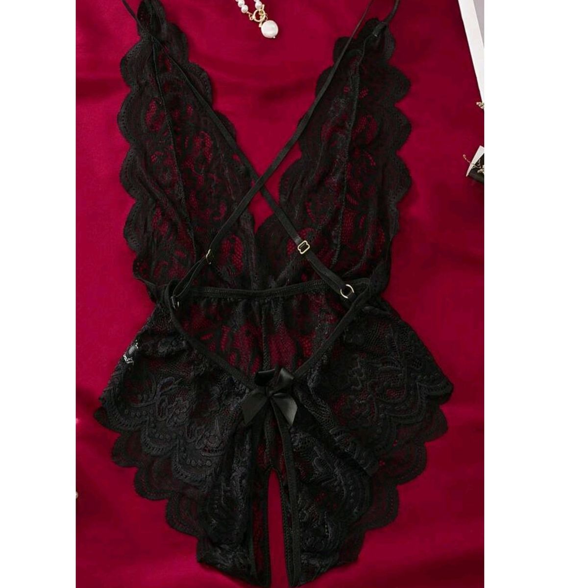 GENERICO - BODY DE ENCAJE SIEMPRE LISTA CON ABERTUTA