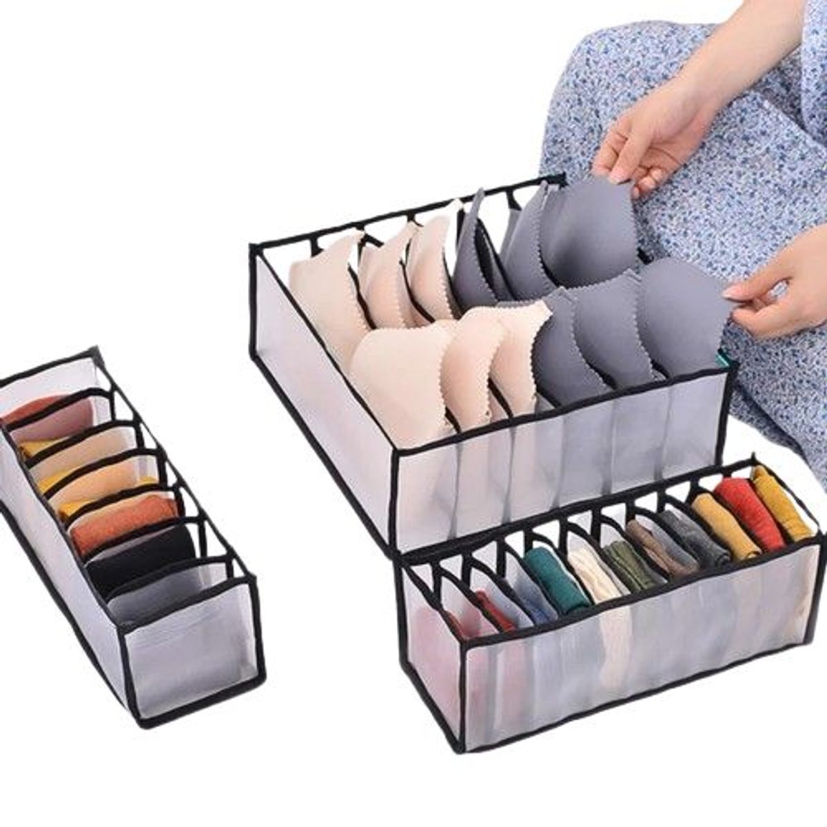 GENERICO - Set de organizadores para ropa interior negro
