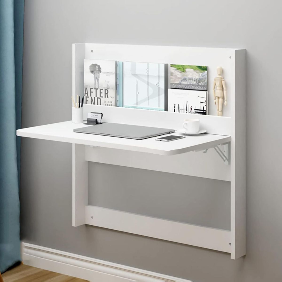 VILLA HOGAR - Escritorio flotante plegable Monet blanco