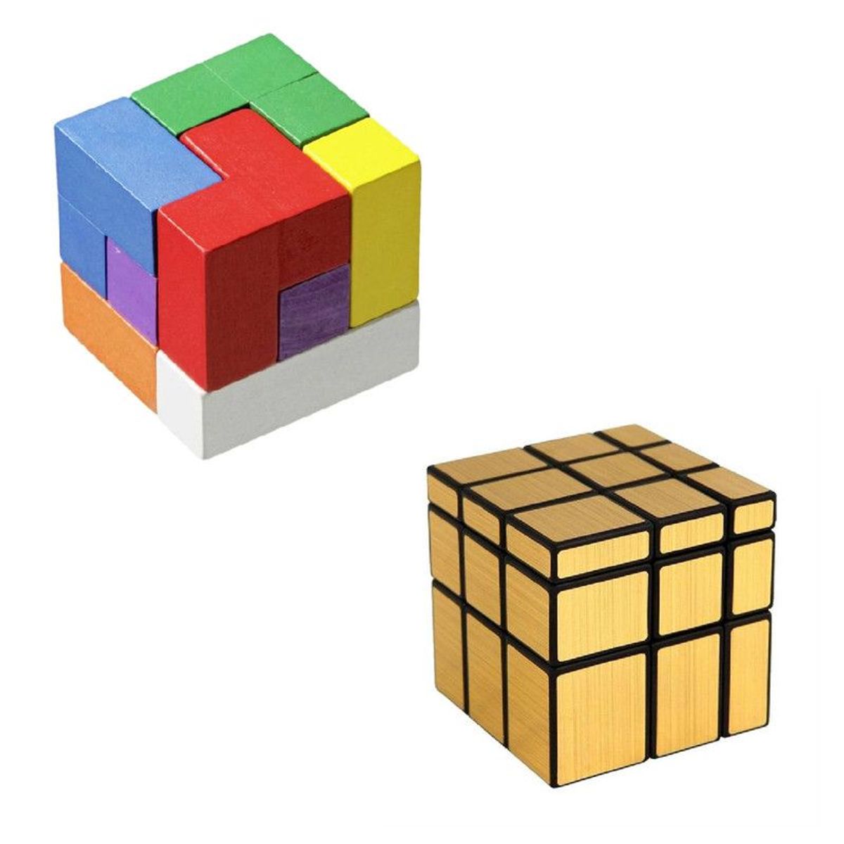 GENERICO - Cubo Mágico Rubik Mirror + JUEGO DIDÁCTICO MATEMÁTICO CUBO SOMA