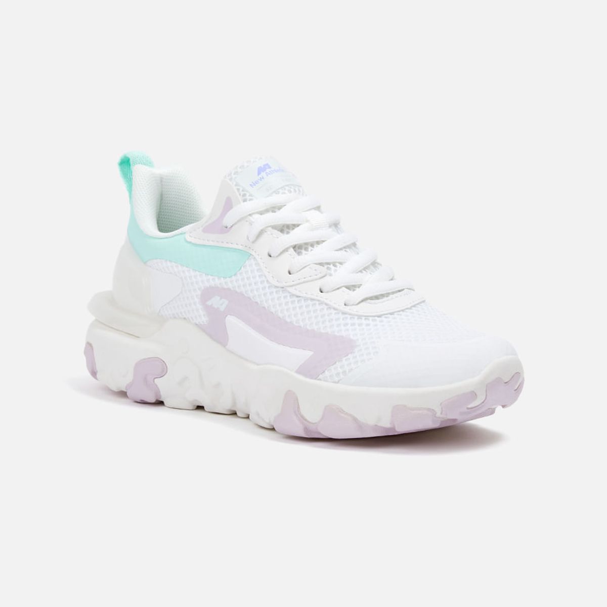 NEW ATHLETIC - ZAPATILLAS NEW ATHLETIC LIFESTYLE SPIDEKNIT39 BLANCO CON LILA PARA MUJER