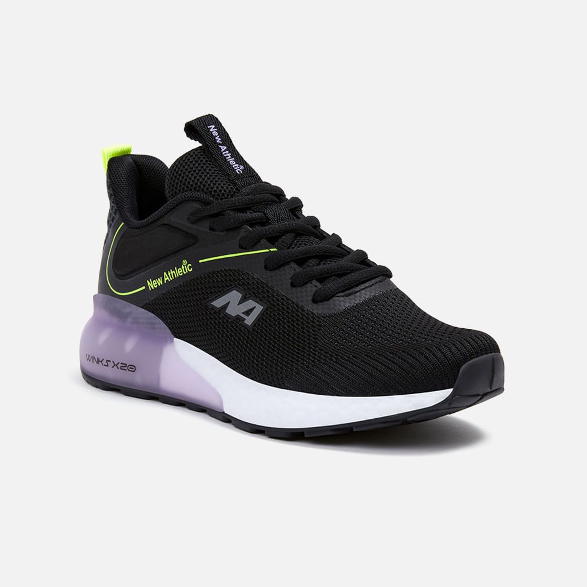 NEW ATHLETIC - ZAPATILLAS NEW ATHLETIC LIFESTYLE WINKS X47 NEGRO CON VERDE NEON PARA MUJER