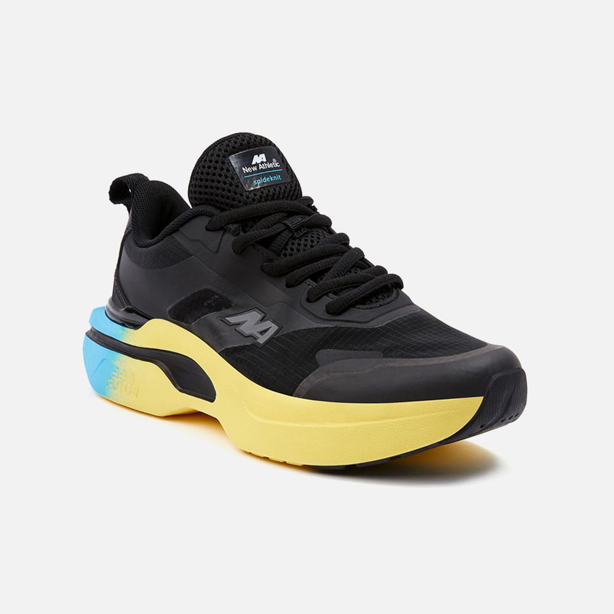 NEW ATHLETIC - ZAPATILLAS NEW ATHLETIC LIFESTYLE FUTUR41 NEGRO CON AMARILLO PARA MUJER