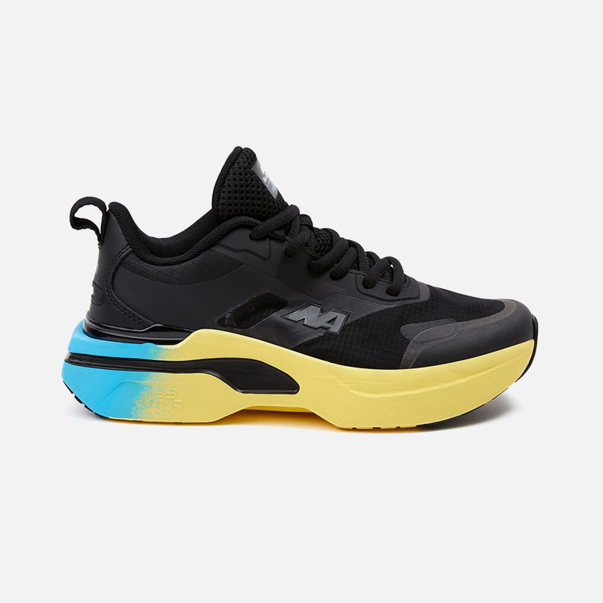 NEW ATHLETIC - ZAPATILLAS NEW ATHLETIC LIFESTYLE FUTUR41 NEGRO CON AMARILLO PARA MUJER