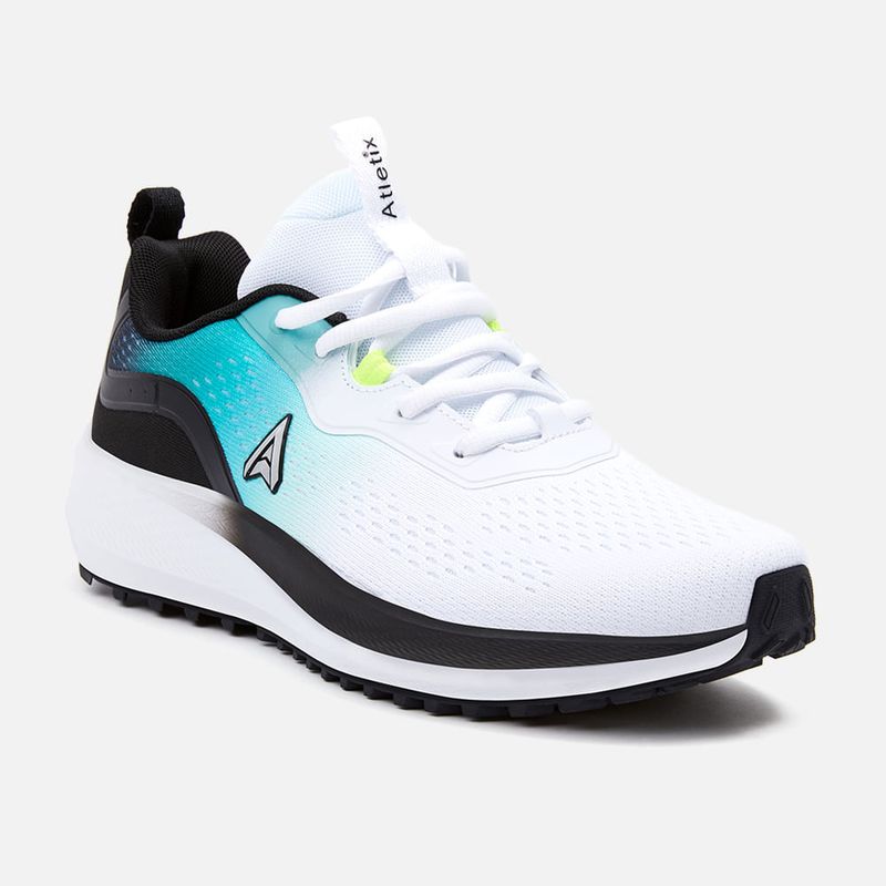 NEW ATHLETIC - ZAPATILLAS ATLETIX RUNNING FORT05 BLANCO CON CELESTE PARA HOMBRE