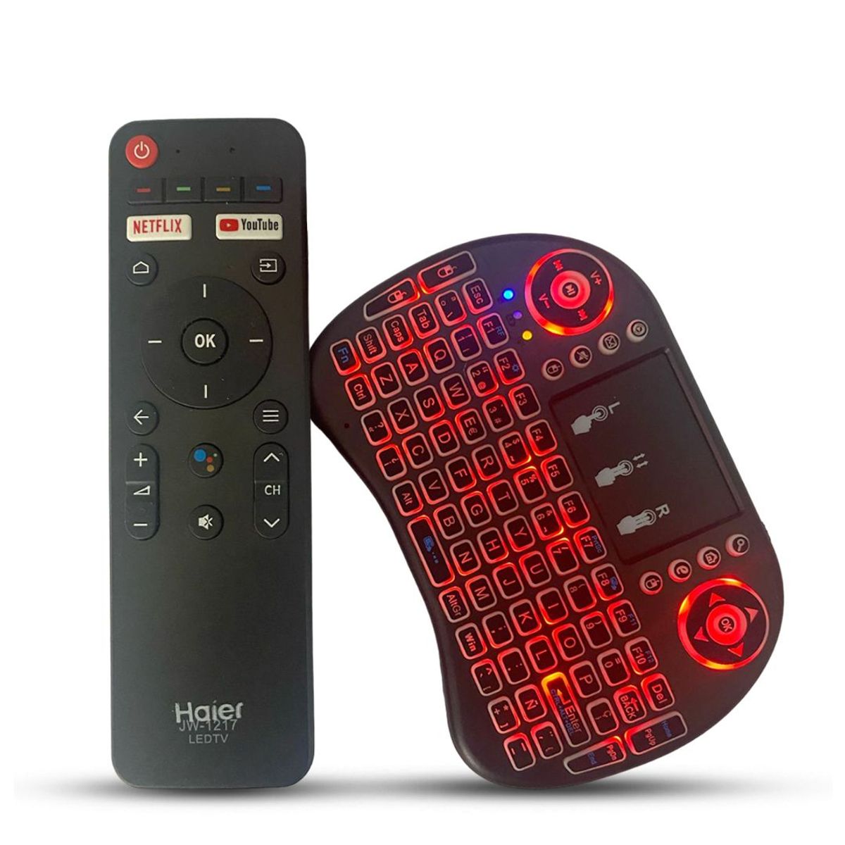 UNIVERSAL - Control remoto para tv Haier Smart  + Teclado inalámbrico