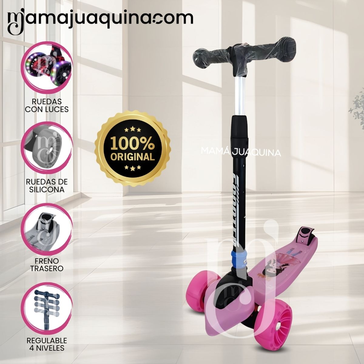 DOUX BEBE - Scooter para Niños «BOLT» Pink