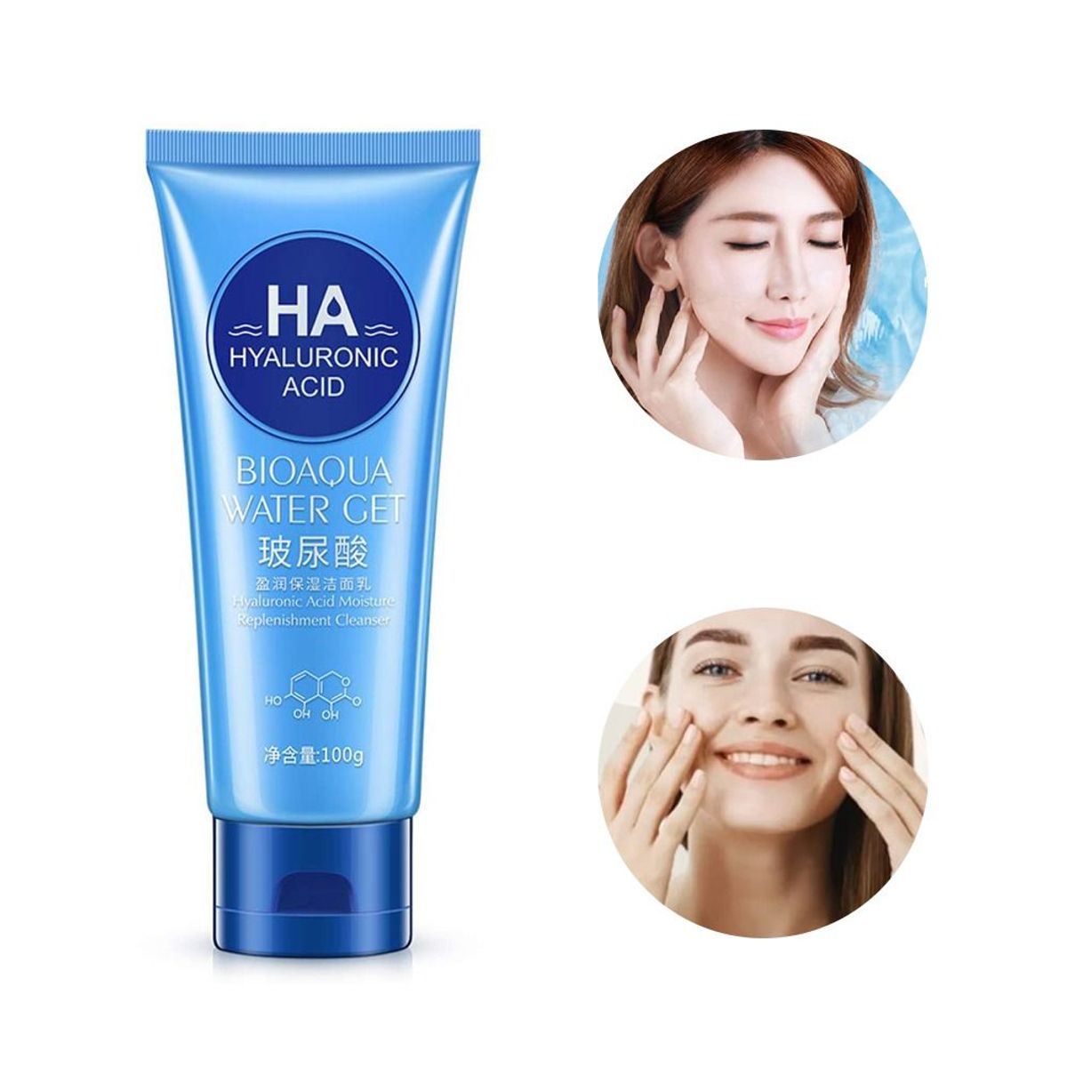 BIOAQUA - Gel Limpiador Facial de Acido Hialuronico Bioaqua