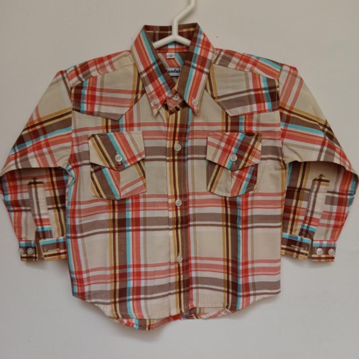 GENERICO - CAMISA NIÑO MANGA LARGA BEIGE MANDALAY KNITS