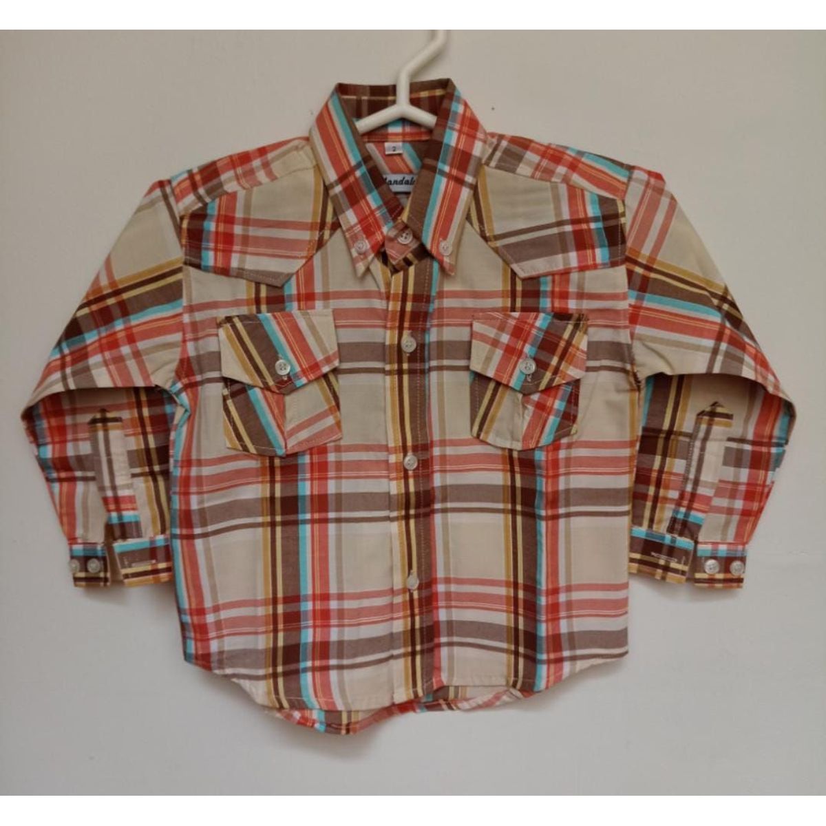 GENERICO - CAMISA NIÑO MANGA LARGA BEIGE MANDALAY KNITS