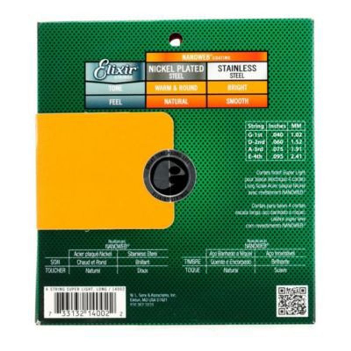 ELIXIR - Cuerdas de Bajo Niquel Nanoweb Elixir 14002