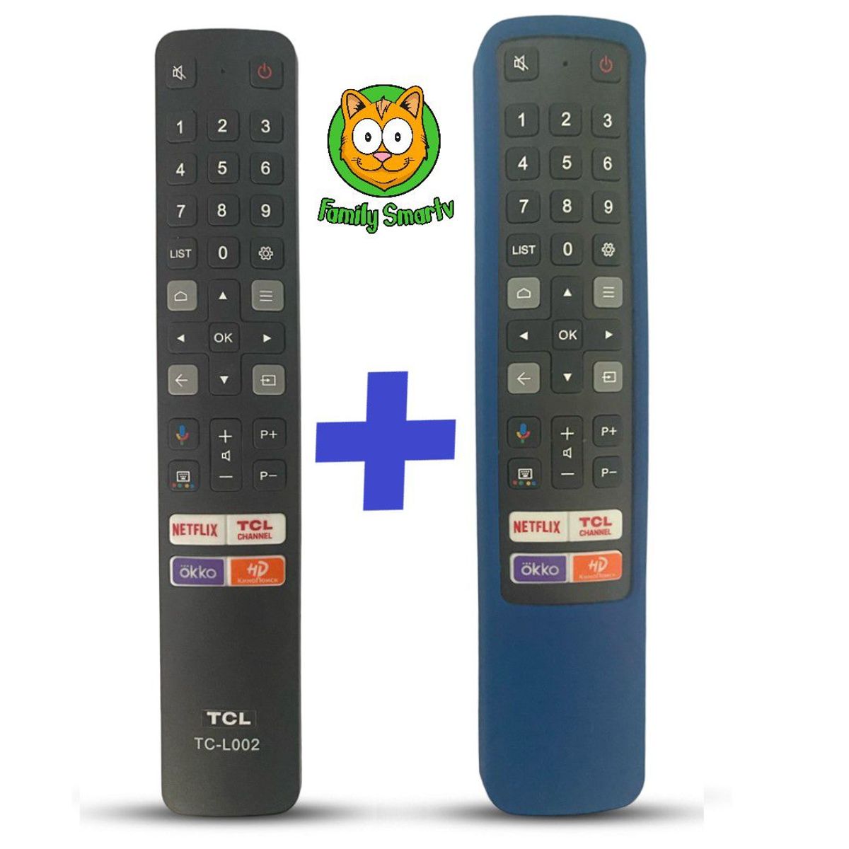 UNIVERSAL - Control Remoto Tcl Generico Smart Modelo FMR8 + Funda Azul