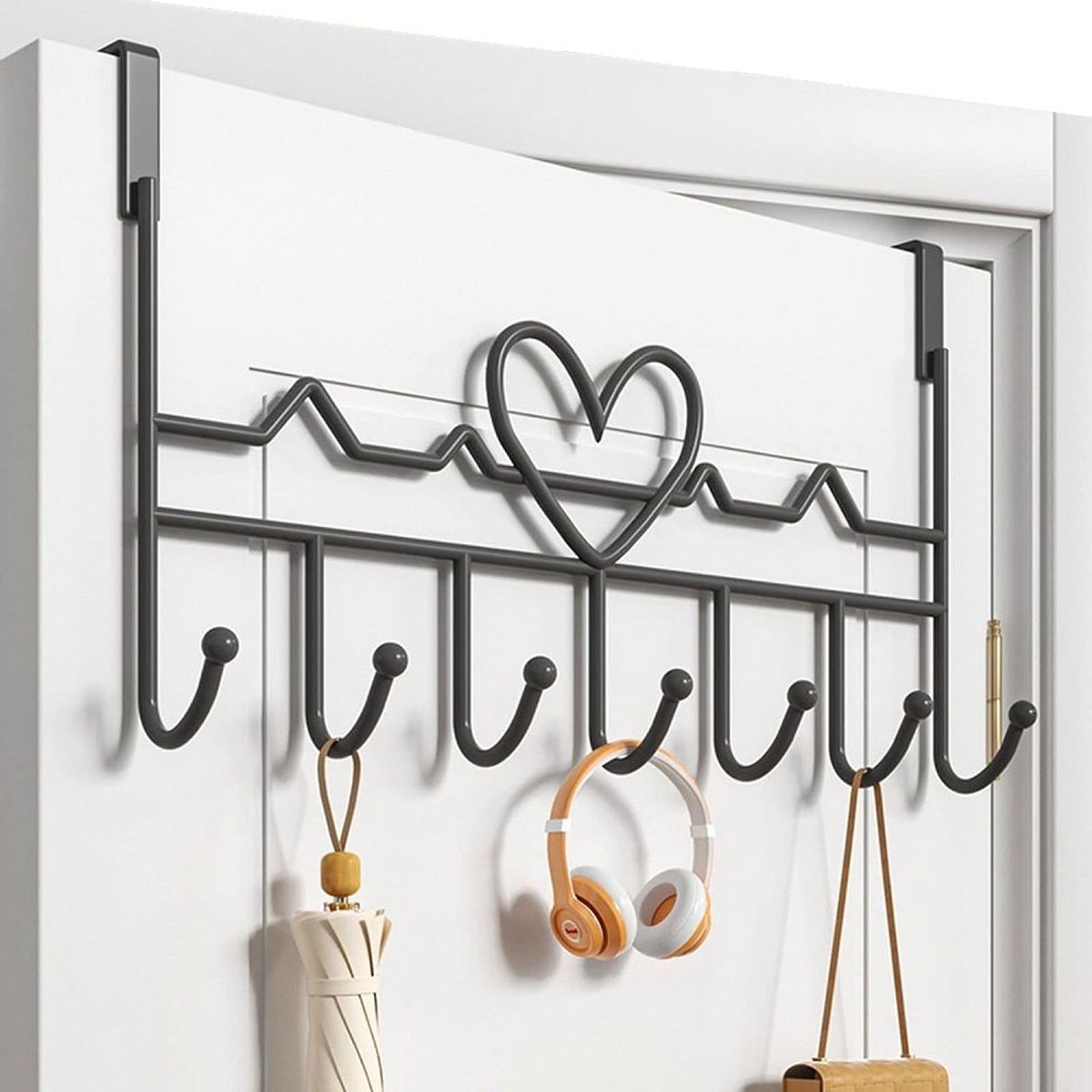 GENERICO - Perchero para puerta colgador para sacos y carteras