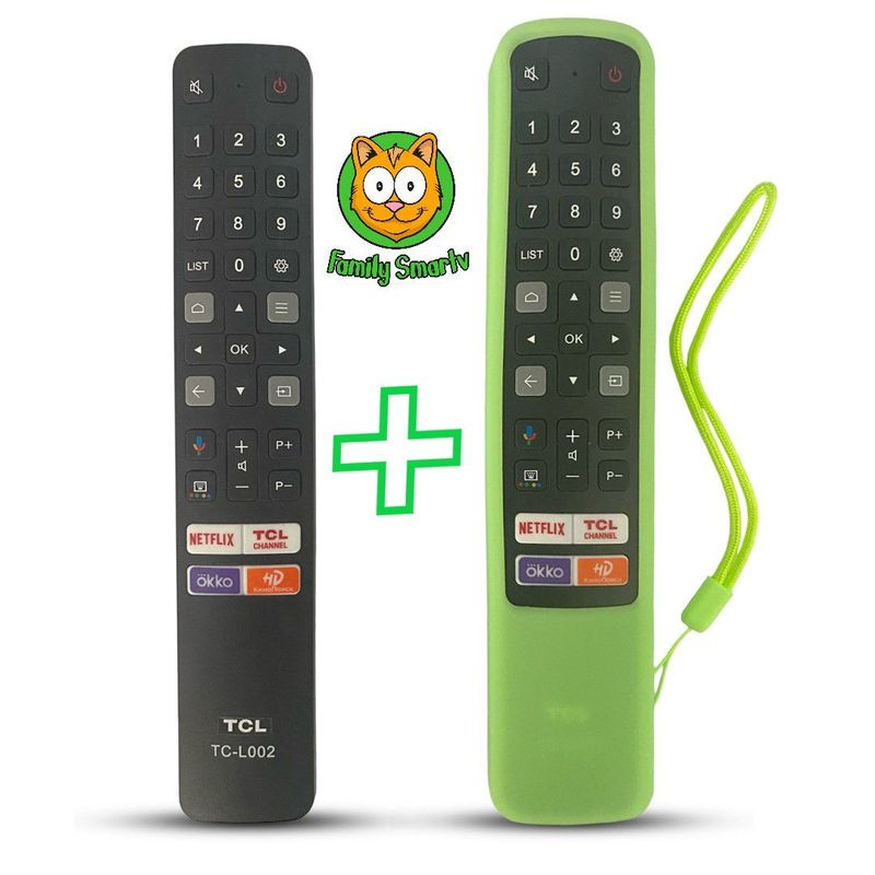 UNIVERSAL - Control Remoto Tcl Generico Smart Modelo FMR8 + Funda Verde