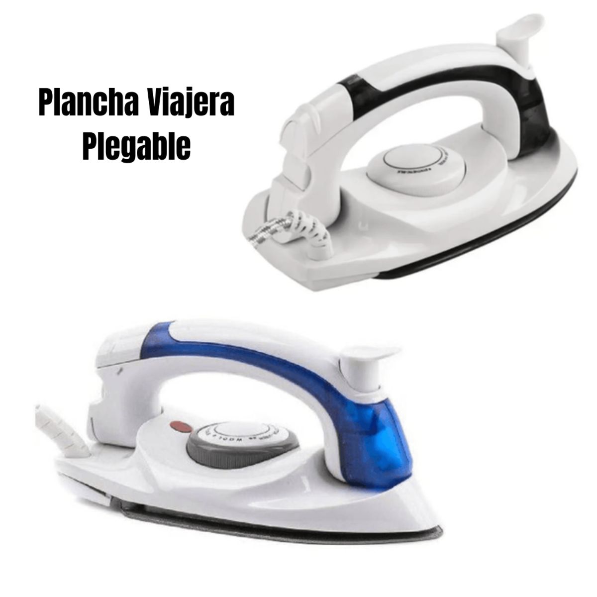 GENERICO - Mini Plancha de Viaje a Vapor con Base Antiadherente