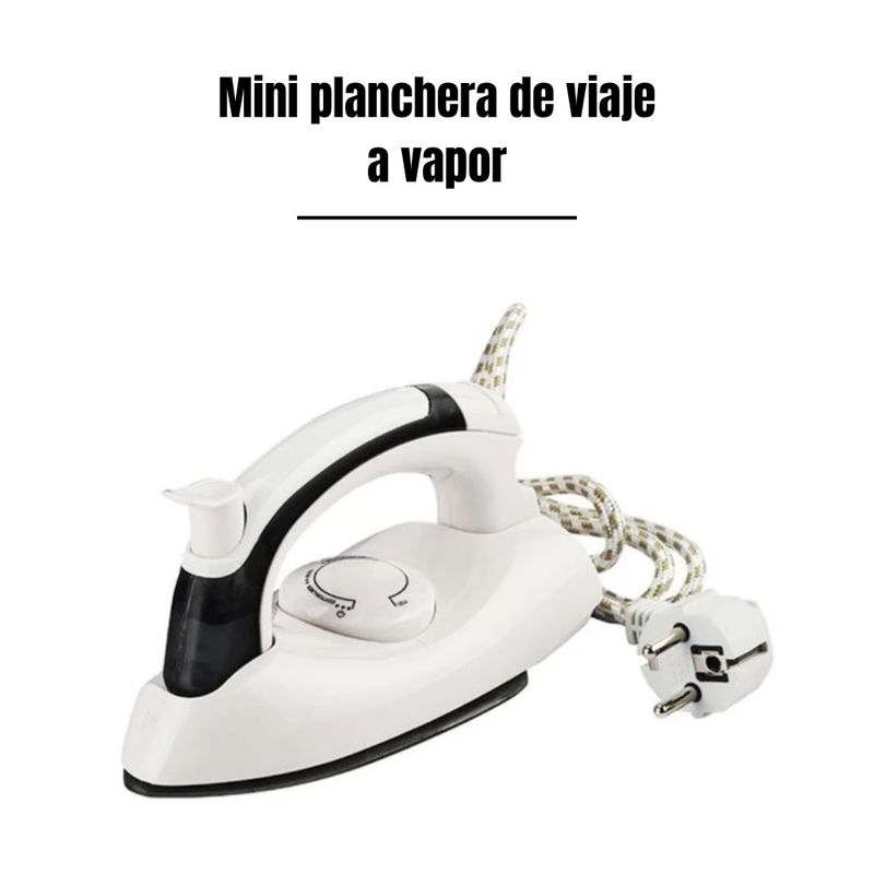 GENERICO - Mini Plancha de Viaje a Vapor con Base Antiadherente