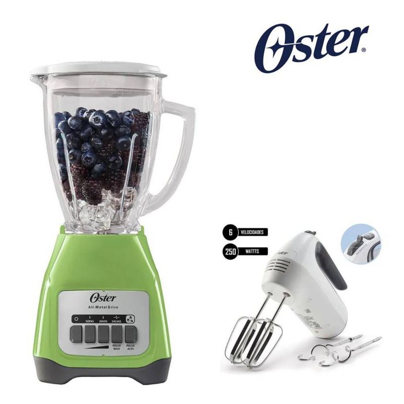 OSTER - COMBO OSTER Licuadora BLSTKAGKPB + Batidora 6 Vel 250W FPSTHM3532