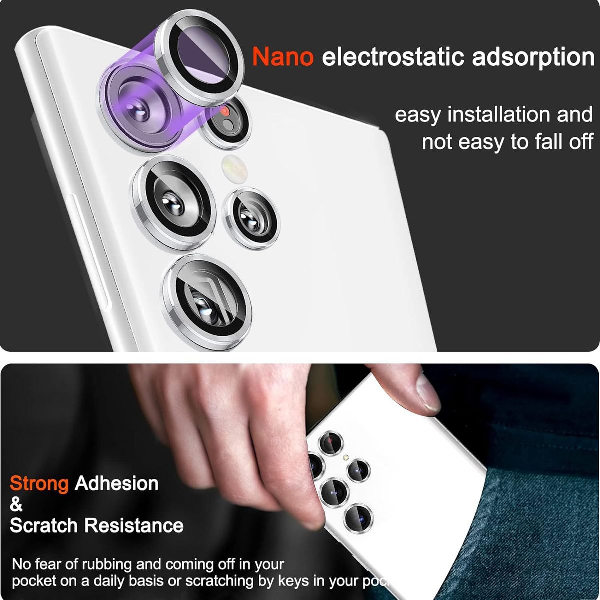 GENERICO - Protector de Cámara Metálico Para Samsug S24 Ultra - Plateado