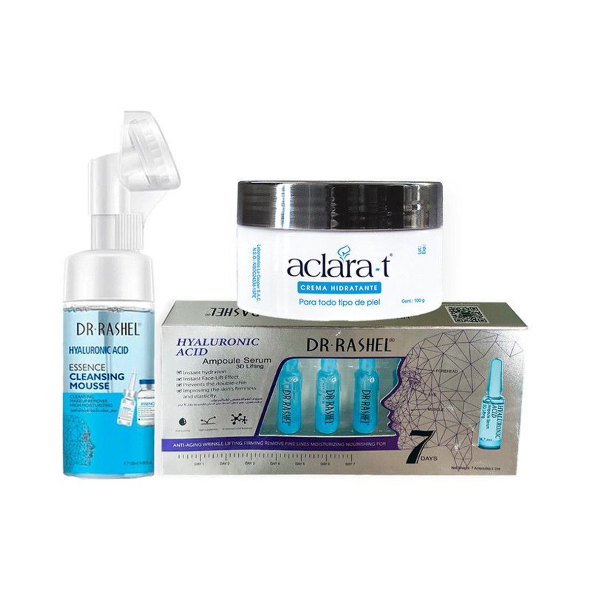 GENERICO - Combo Hyaluronic Limpiador crema ampollas faciales