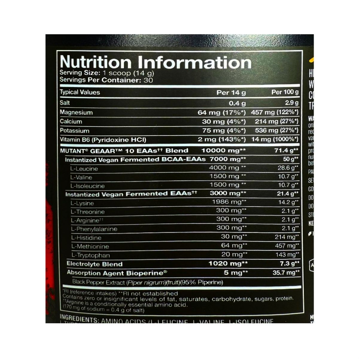 MUTANT - Eaa Geaar Mutant sabor Blue Raspberry/Framboise Bleue 30 servicios