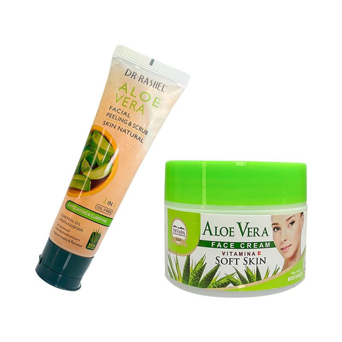 NEVADA NATURAL PRODUCTS - COMBO EXFOLIANTE DR RASHEL + CREMA FACIAL ALOE VERA NNP