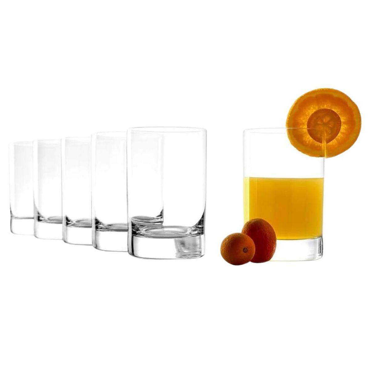HYGGE - Juego de 6 Vasos Lisos de Vidrio 135 ml