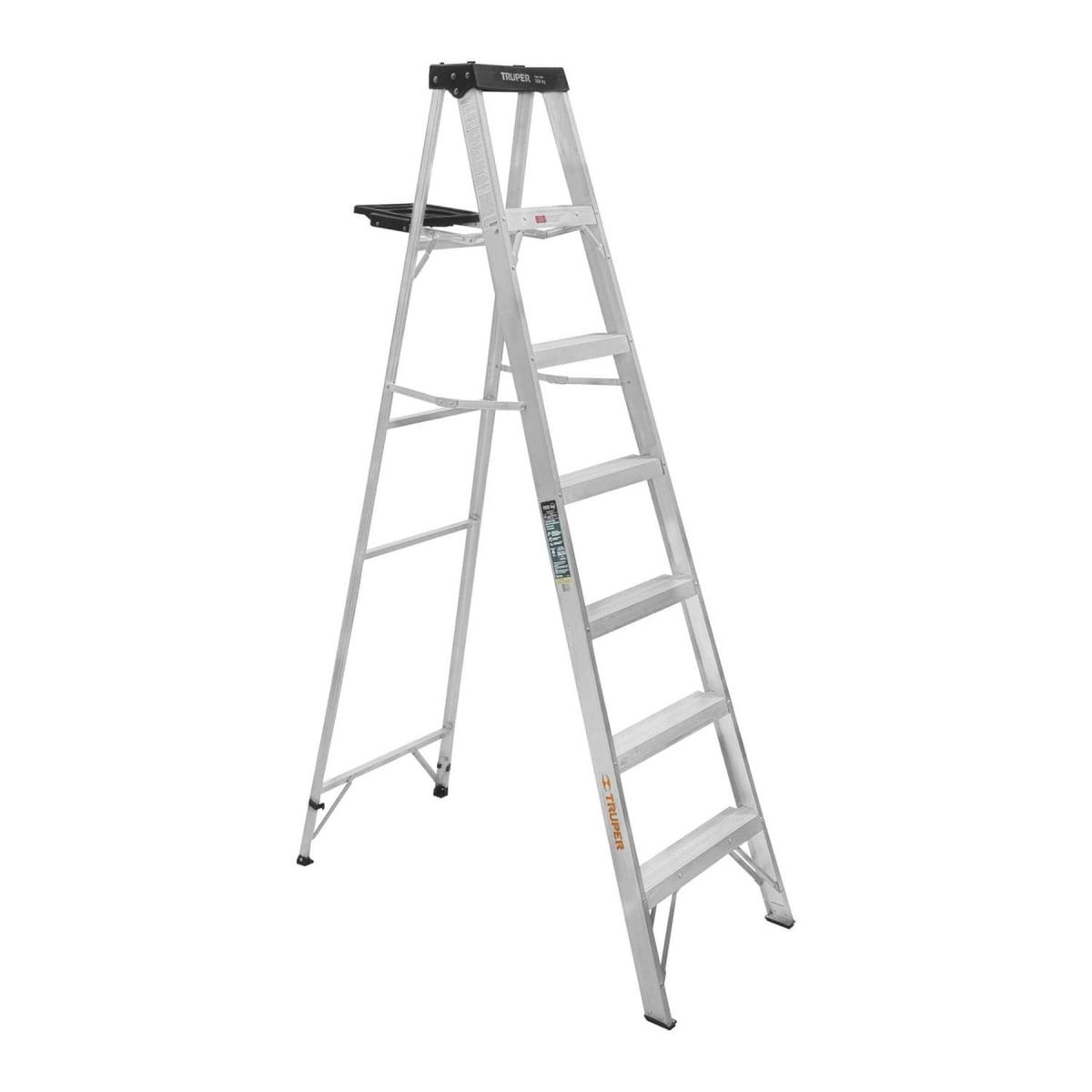 TRUPER - Escalera tipo tijera 6 peldaños soporta 150Kg Truper