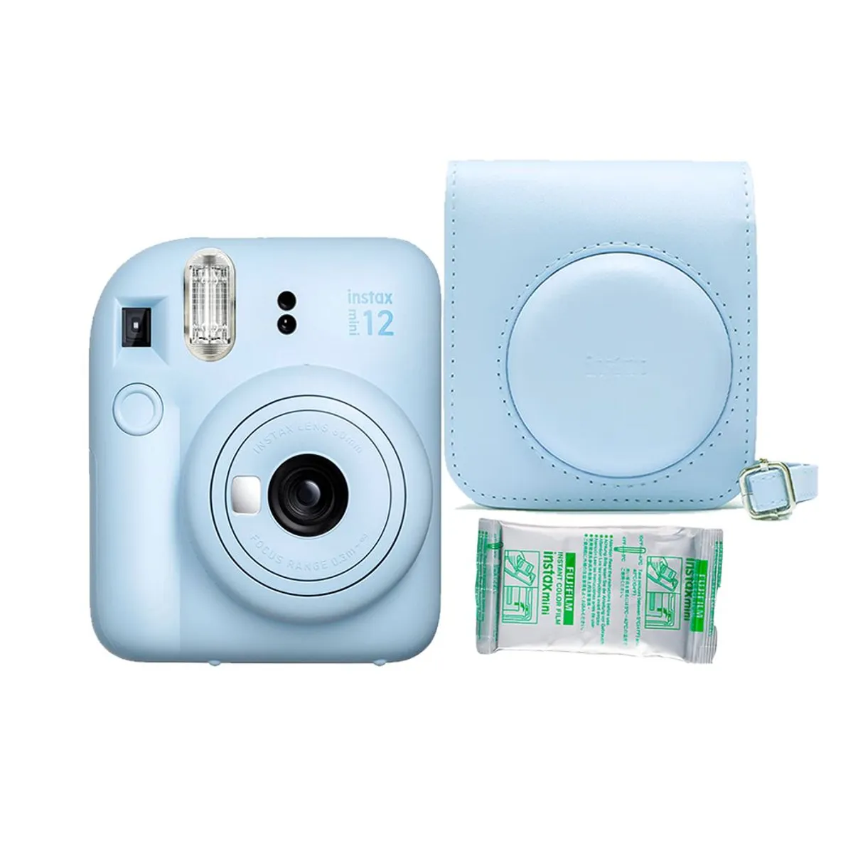 FUJIFILM - Camara Fujifilm Instax Mini 12 Azul Pastel +Estuche 12 +Pelix10.