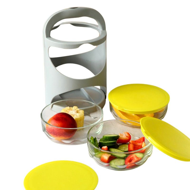 HYGGE - Lonchera Táper de Vidrio Portátil Recipiente Hermético Apilable