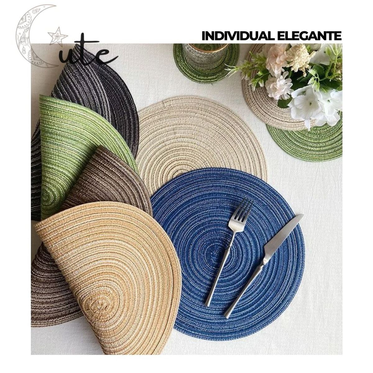 GENERICO - PACK DE 4 INDIVIDUALES ELEGANTES