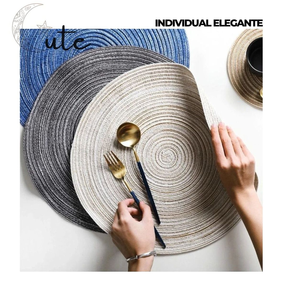 GENERICO - PACK DE 8 INDIVIDUALES ELEGANTES