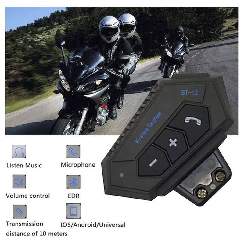 GENERICO - Audífonos para Casco De Moto Bluetooth Auriculares Handsfree