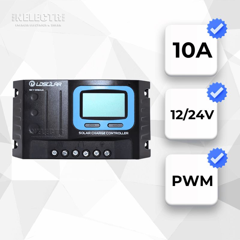 GENERICO - CONTROLADOR SOLAR 10AH - PWM
