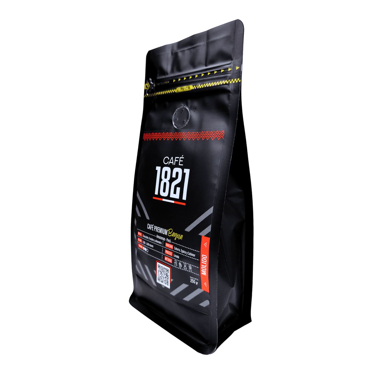 CAFÉ 1821 EL CAFÉ DE TODOS LOS PERUANOS - Café Molido Tostado Medio Amazonas Premium 250g