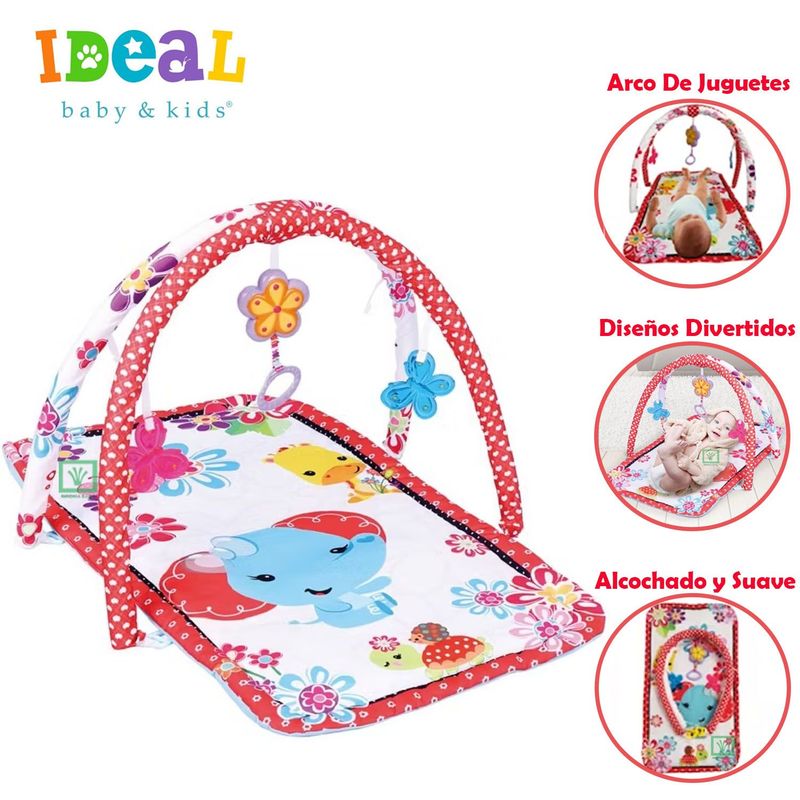 IDEAL - Gimnasio Ideal Para Bebe con Juguetes Elephant Red