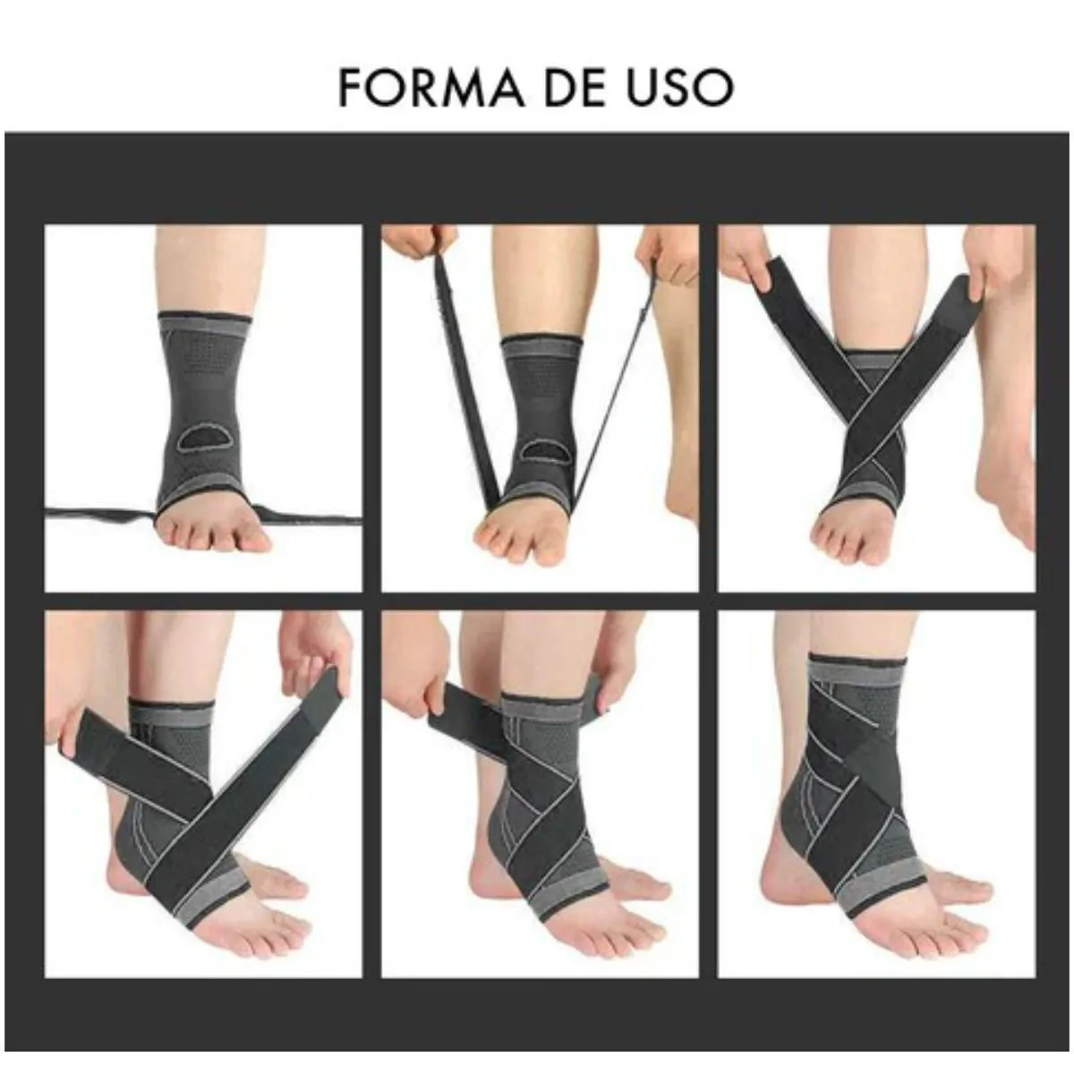 GENERICO - Tobillera X PRO Gris Oscuro Talla M