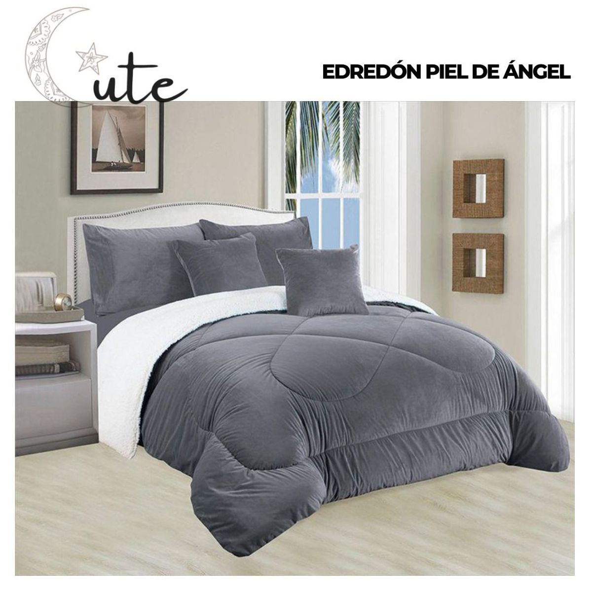 CASATEX - EDREDÓN CASATEX PIEL DE ÁNGEL CON CARNERO DE 2 PLAZAS