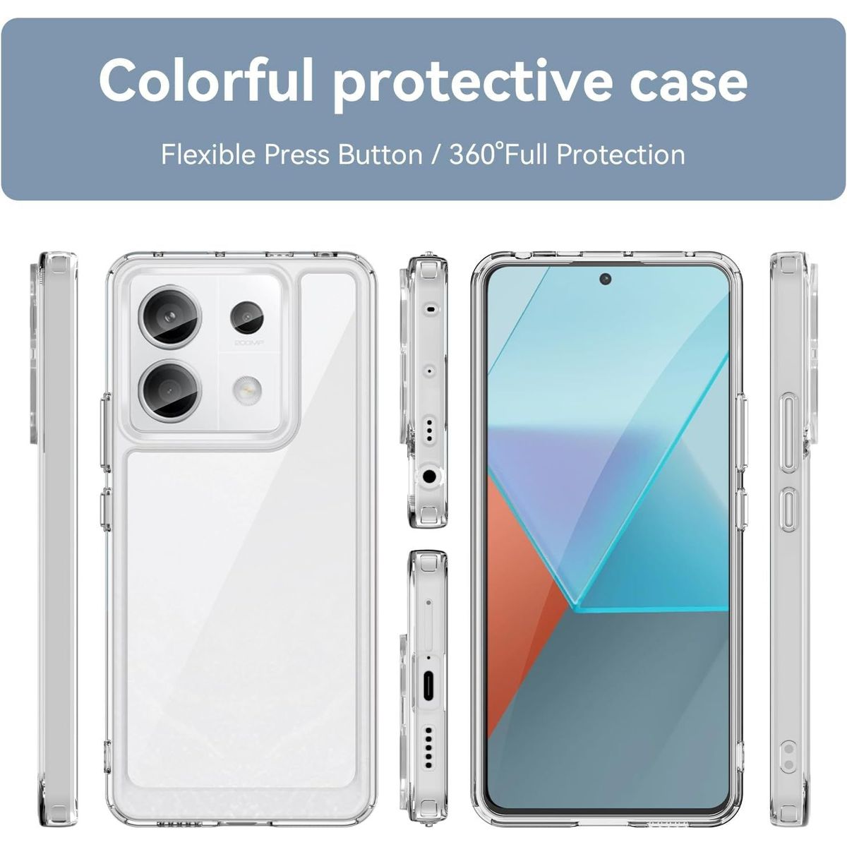 SPACE - Case Space Para Xiaomi Note 13 Pro 5G - Transparente