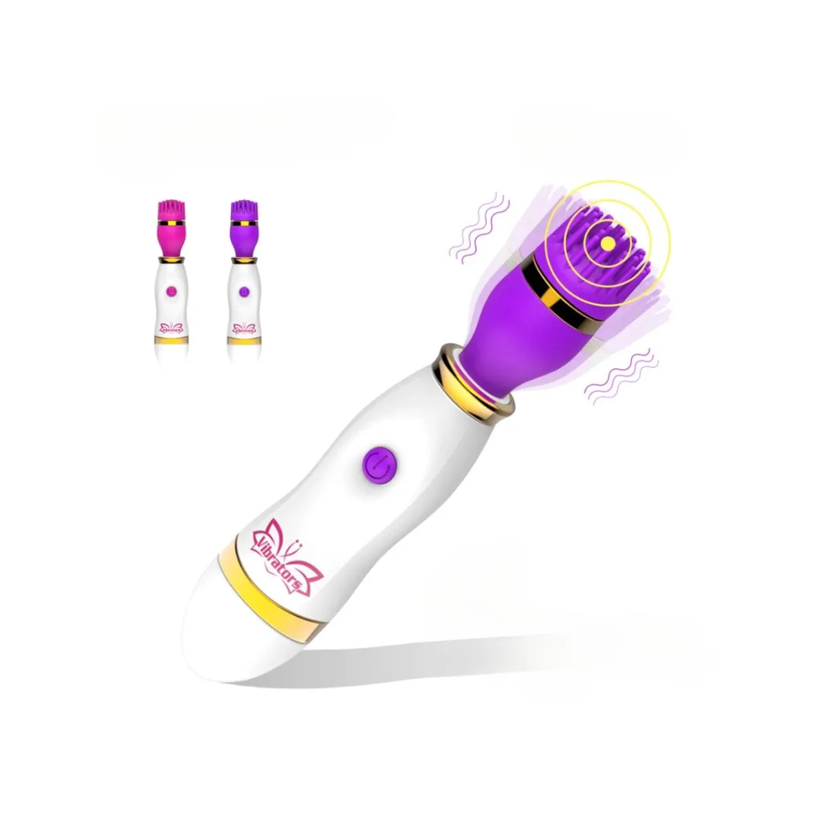 GENERICO - Estimulador 3 en 1 de Clítoris , Punto G y Pezones con 12 Frecuencias de Vibración 360 grados