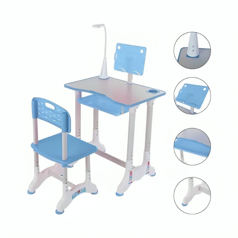 GENERICO - Set de Escritorio Para Niños con Silla y Lámpara Ergonómico Graduable