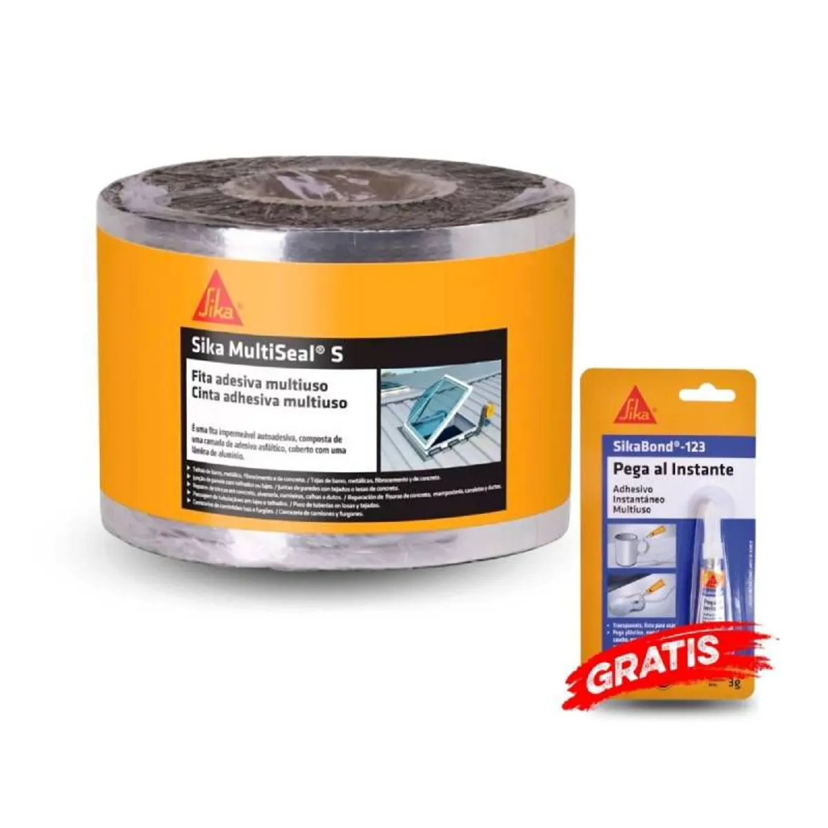 SIKA - Cinta para sellado de uniones Sika Multiseal S aluminio 10cm x 10m