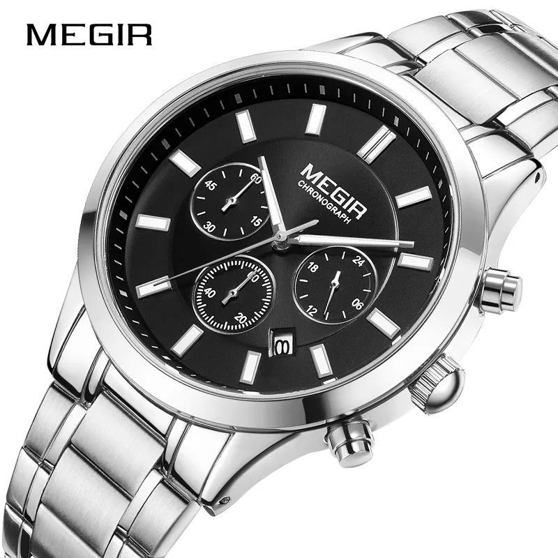 MEGIR - RELOJ HOMBRE MEGIR 2150G NEGRO ANALÓGICO CON CRONOGRAFO