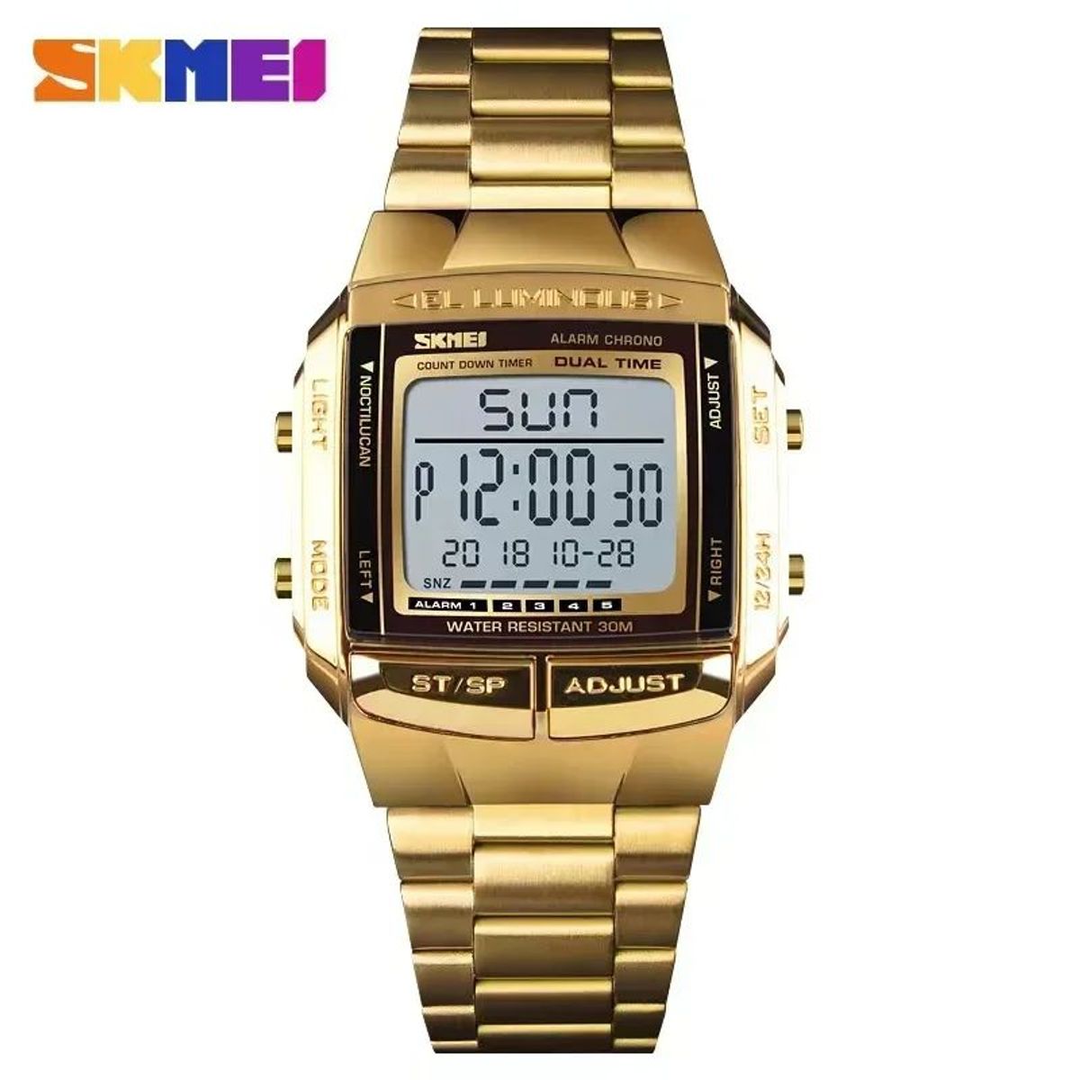 SKMEI - Reloj Skmei 1381 Dorado Correa Acero_.